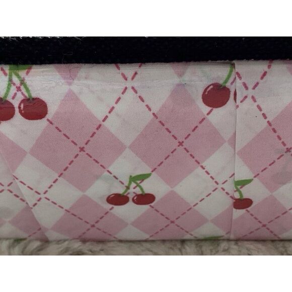 6 Piece Juicy Couture CHERRIES Cherry Argyle Pink Sheet Set King Size NEW - Picture 12 of 15